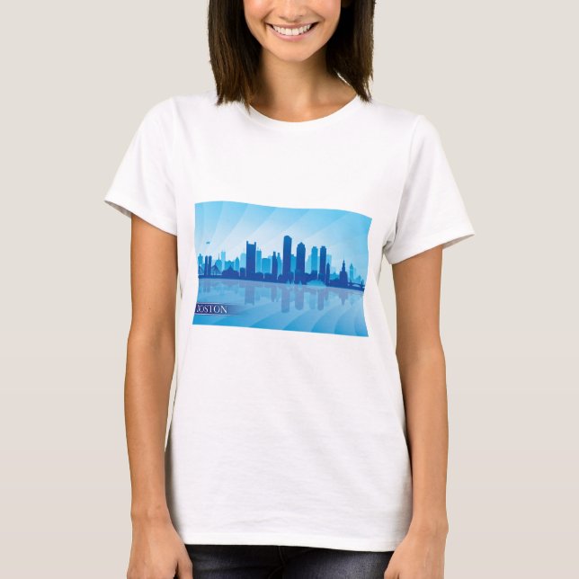 Camiseta Boston Skyline (Frente)