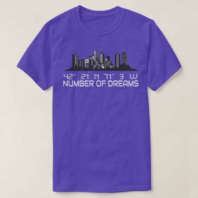 Camiseta Boston Skyline GPS coordena cidade de Dream (Frente do Design)