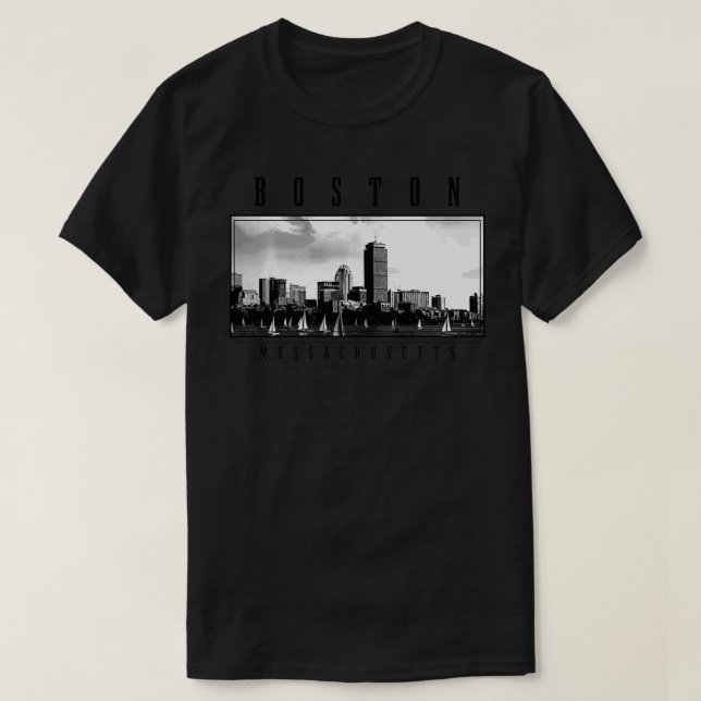 Camiseta Boston Skyline Massachusetts Pride Vintage Boston  (Frente do Design)