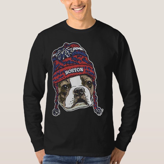 Camiseta Boston Sports Terrier Red Beanie (Frente)