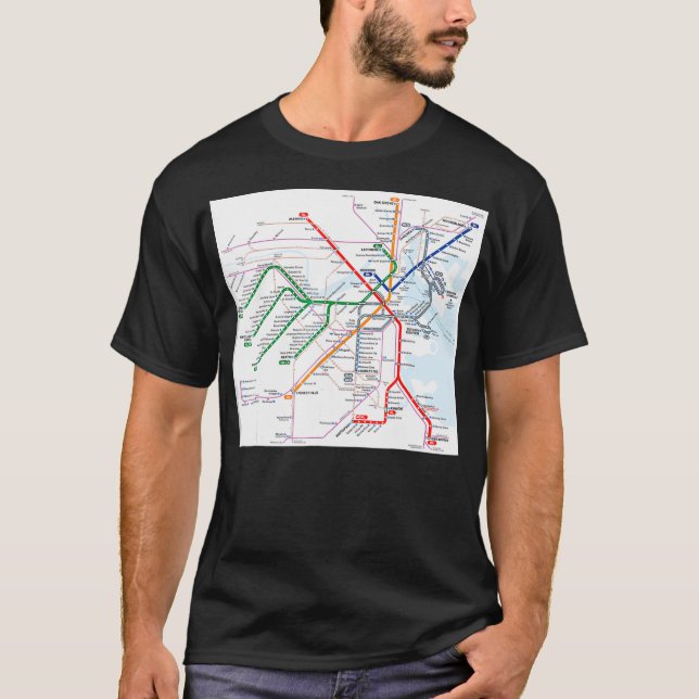 Camiseta Boston subway map  United States  (Frente)