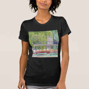 Camiseta Boston Swan Boats in Pencil and Ink Filter