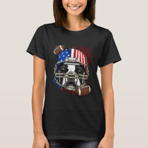 Camiseta Boston Terrier American Football Dog Usa Flag