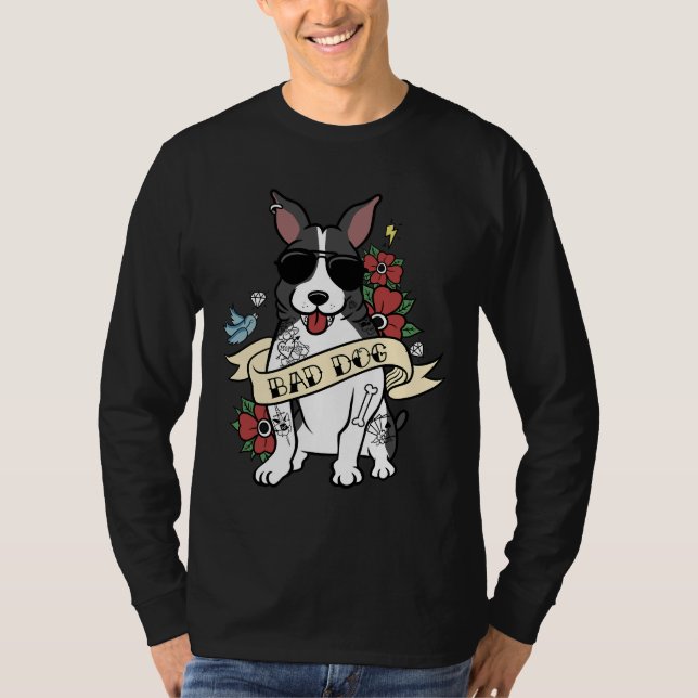 Camiseta Boston Terrier Bad Dog (Frente)