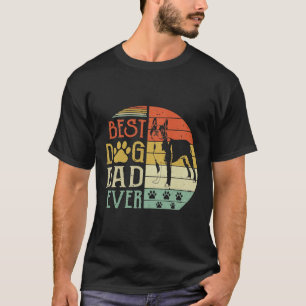 Camiseta Boston Terrier Best Dog Pai Nunca Vintage Padre Da