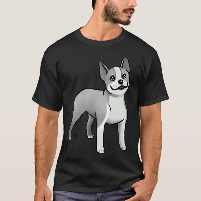 Camiseta Boston Terrier Blue (Frente)