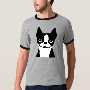 Camiseta Boston Terrier  Cão-de-cartoon