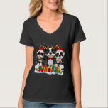 Camiseta Boston Terrier Christmas Santa Hat Xmas Lights Dog<br><div class="desc">Boston Terrier Christmas Santa Hat Xmas Lights Dog</div>
