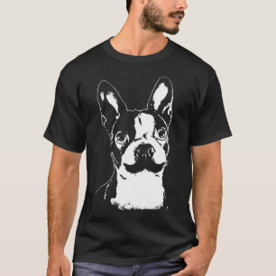 Camiseta Boston Terrier com bigode