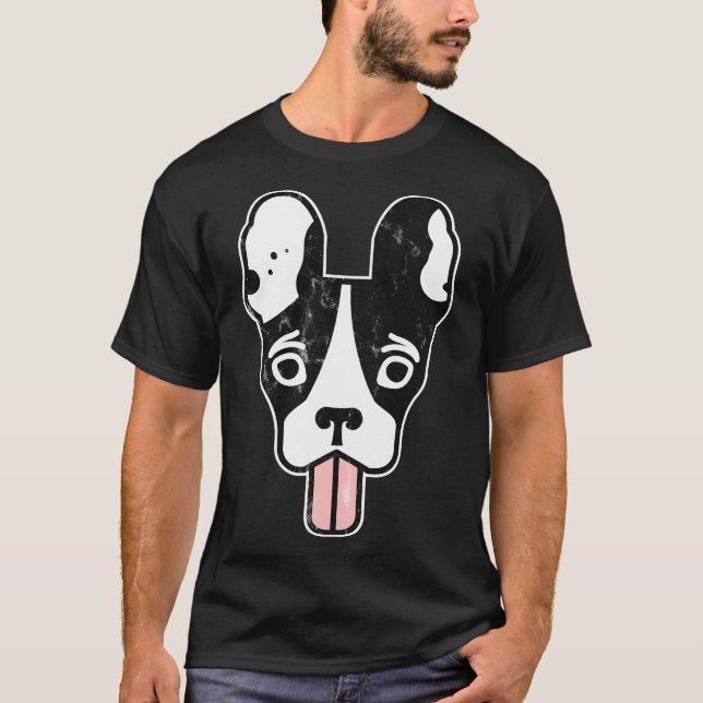Camiseta Boston Terrier Crazy Face (Frente)