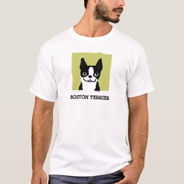 Camiseta Boston Terrier| Cuja Face Cachorra É Personalizada (Frente)