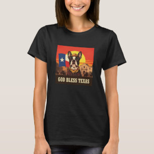 Camiseta Boston Terrier Deus Abençoe Texas