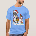 Camiseta boston terrier Dog Christmas Snowman Xmas Lights P<br><div class="desc">Boston terrier Dog Christmas Snowman Xmas Lights Pajama.</div>
