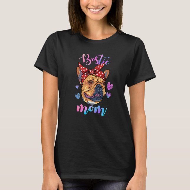 Camiseta Boston Terrier Dog Mãe e mãe lindas (Frente)