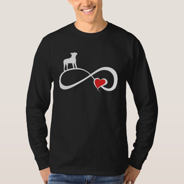 Camiseta Boston Terrier Dog Mom Owner Eternity Heart Valent (Frente)