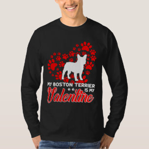 Camiseta Boston Terrier Dog Valentine For Mom Dad