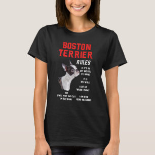 Camiseta Boston Terrier domina o dono do cachorro Pet I M D