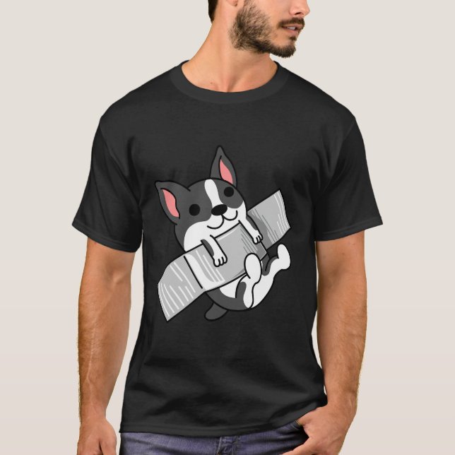 Camiseta Boston Terrier Duct Armado Para Muro (Frente)