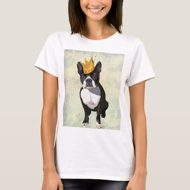 Camiseta Boston Terrier e Crown (Frente)