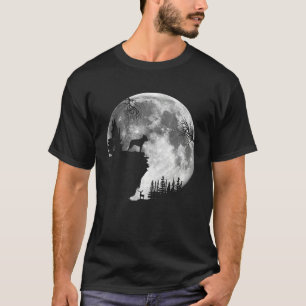 Camiseta Boston Terrier E Uivo Da Lua Na Floresta Halloween