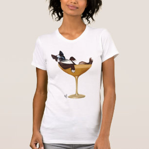 Camiseta Boston Terrier em Copktail Glass 2