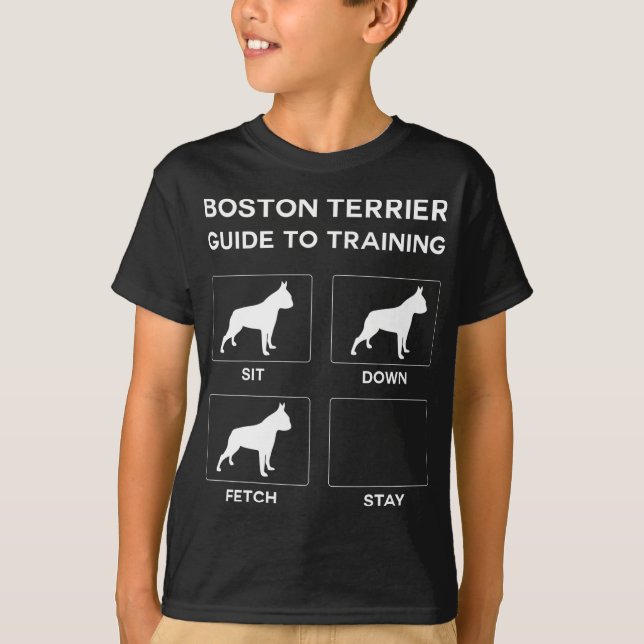 Camiseta Boston Terrier Guide To Training Dog Obedience (Frente)