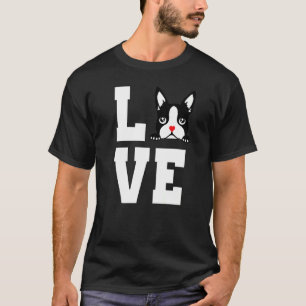 Camiseta Boston Terrier I Love My Bostie For Dog
