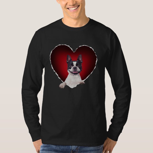 Camiseta Boston Terrier in Heart Boston Terrier dog (Frente)