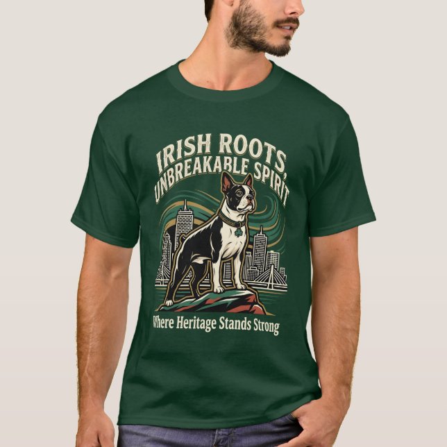 Camiseta Boston Terrier Irish Heritage Pride (Frente)