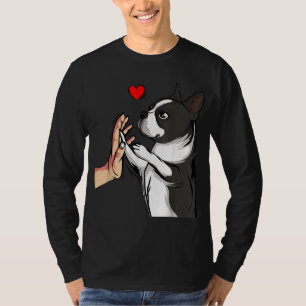 Camiseta Boston Terrier Love Bostie Dog Mãe Meninas Engraça