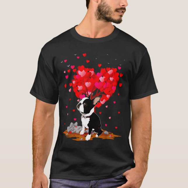 Camiseta Boston Terrier Lover Heart Shape Boston Terrier Va (Frente)