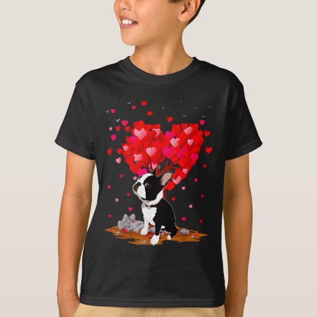 Camiseta Boston Terrier Lover Heart Shape Boston Terrier Va (Frente)