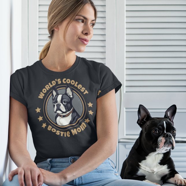 Camiseta Boston Terrier Mãe, a mais fixe do mundo (Criador carregado)