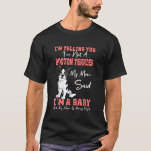 Camiseta Boston Terrier Mãe Americana Cavalheiro Cachorro S