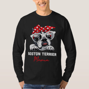Camiseta Boston Terrier Mama Cute Bostie Cachorro Mãe Engra