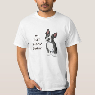 Camiseta Boston Terrier My Best Friend Custom Name T-Shirt