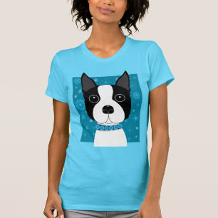 Camiseta Boston Terrier no inverno