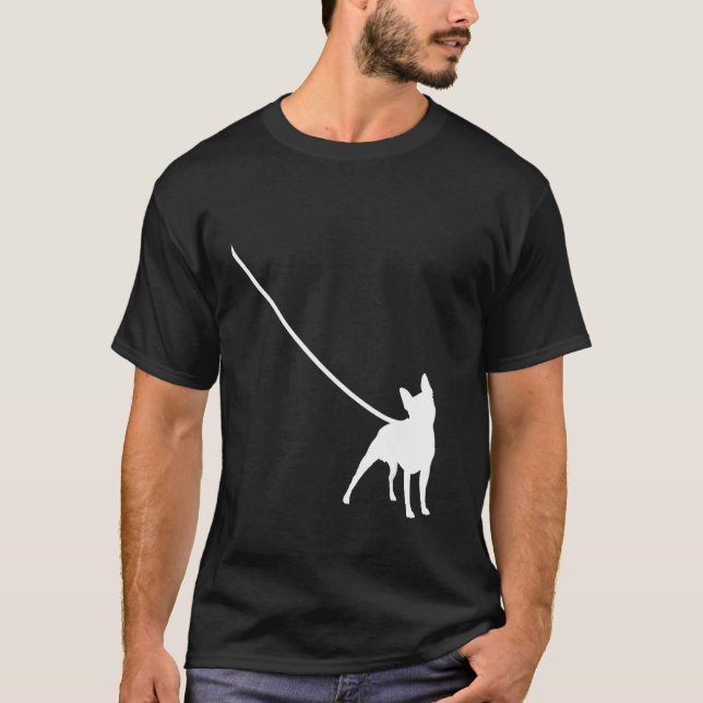 Camiseta Boston Terrier on a Leash Dog Bostie Mom Dad Pet C (Frente)