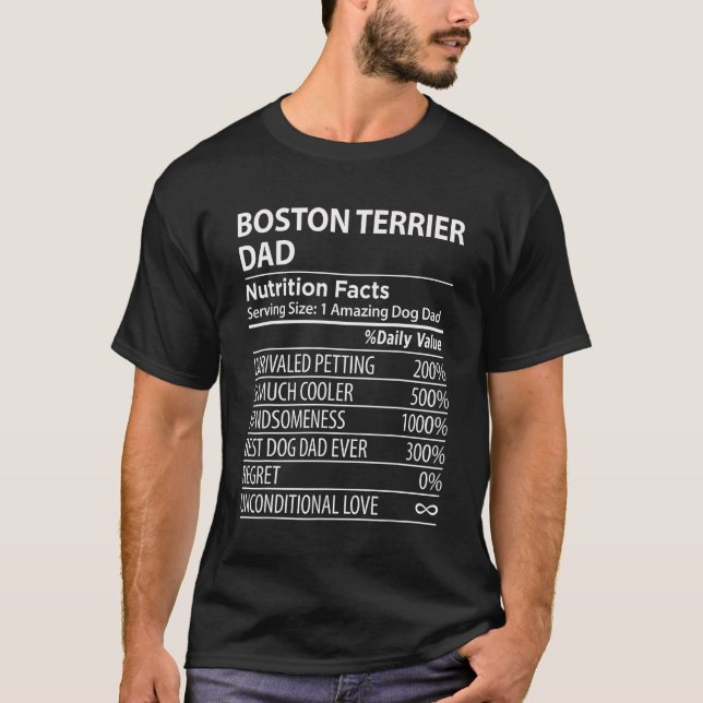 Camiseta Boston Terrier Pai Nutrition Fata Boston Terrier (Frente)
