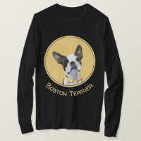 Boston Terrier Painting - Cute Original Dog Art