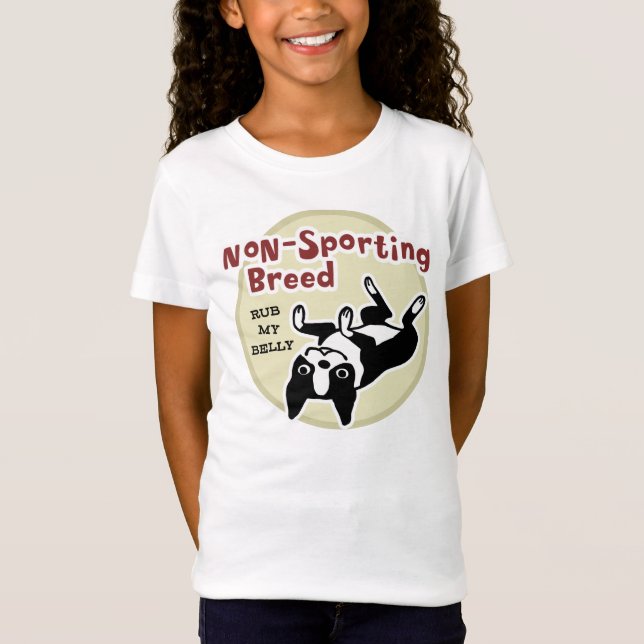 Camiseta Boston Terrier "Raça Não Esportiva" (Frente)