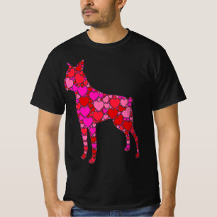 Camiseta Boston Terrier Red Heart Pink For Women Men