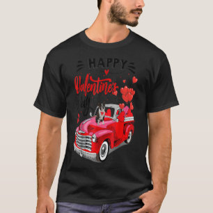 Camiseta Boston Terrier Red Truck Dia de os namorados Engra