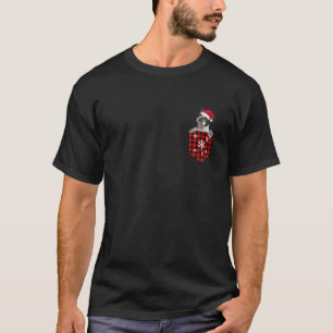 Camiseta Boston Terrier Santa Hat Em Pocket Red Buffalo Pla
