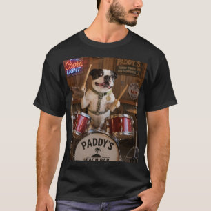 Camiseta Boston Terrier tocando tambor