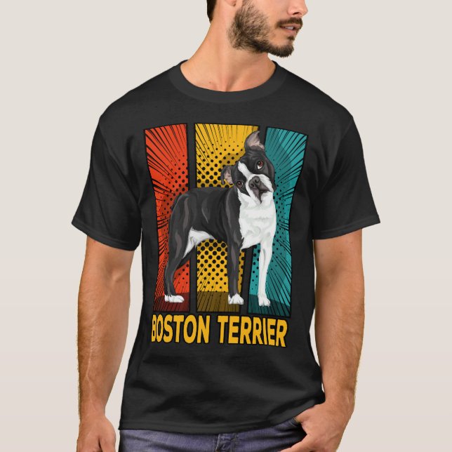 Camiseta Boston Terrier Vintage - Cachorro Cachorro (Frente)