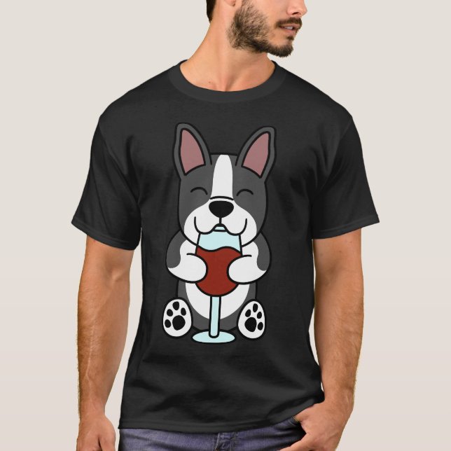 Camiseta Boston Terrier Wine (Frente)