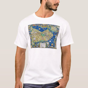 Camiseta Boston vintage — mapa antigo da cidade dos EUA