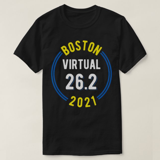 Camiseta Boston Virtual 2021 Marathon (Frente do Design)