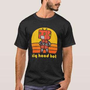 Camiseta Bot Grande Cabeça Robô Design com Imagem Legal da